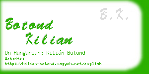 botond kilian business card